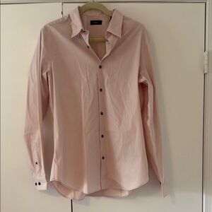 Theory Pink Dress Shirt Classic Collar